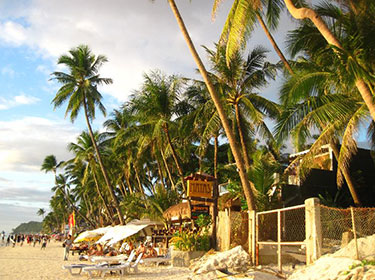 A beverage shop and a hotel