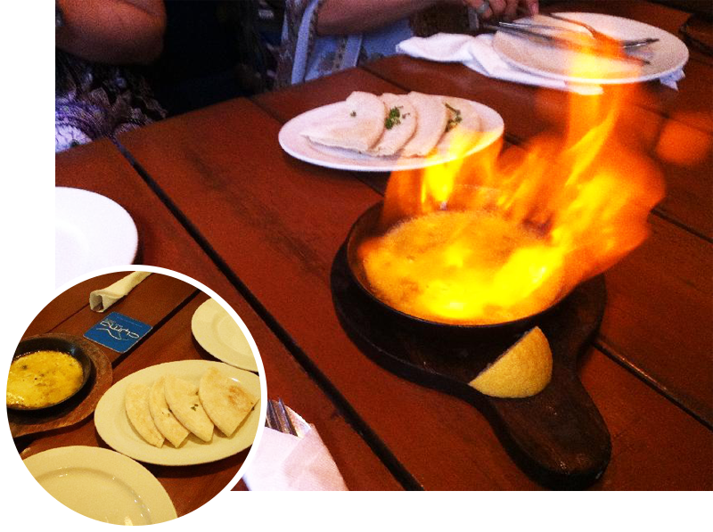 OPA! Saganaki-Flaming Cheese